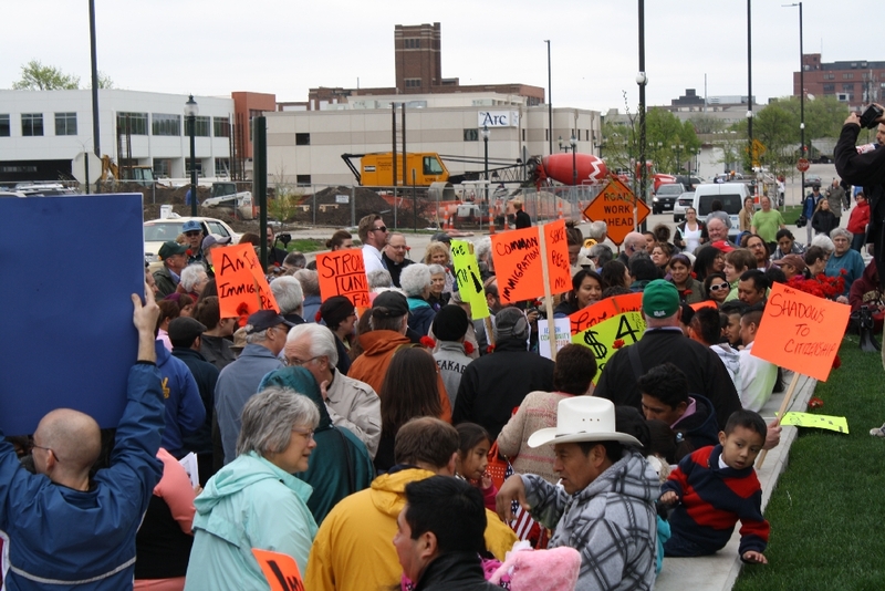 Marchers outside the Federal Court House.JPG