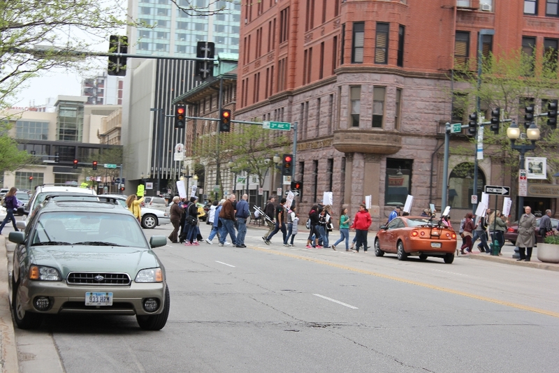 Marchers in downtown Cedar Rapids.JPG