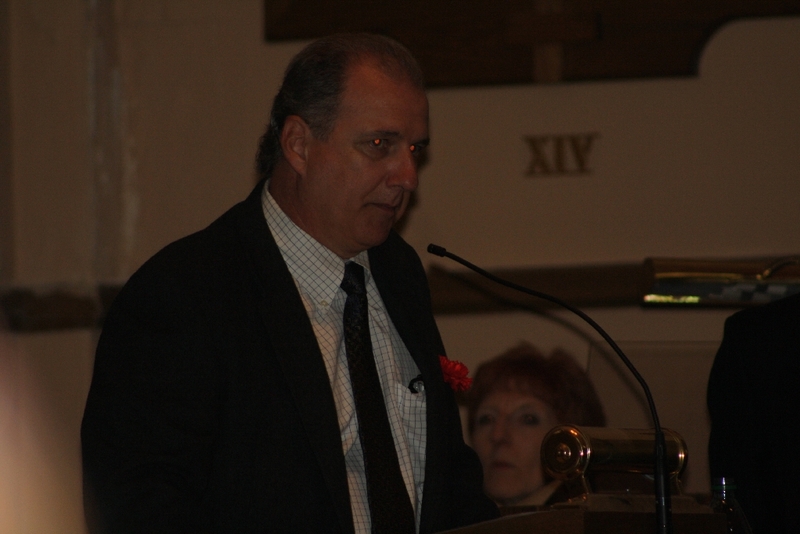 Erik Camayd-Freixas speaks at the Interfaith Prayer Service, Immaculate Conception Catholic Church.JPG