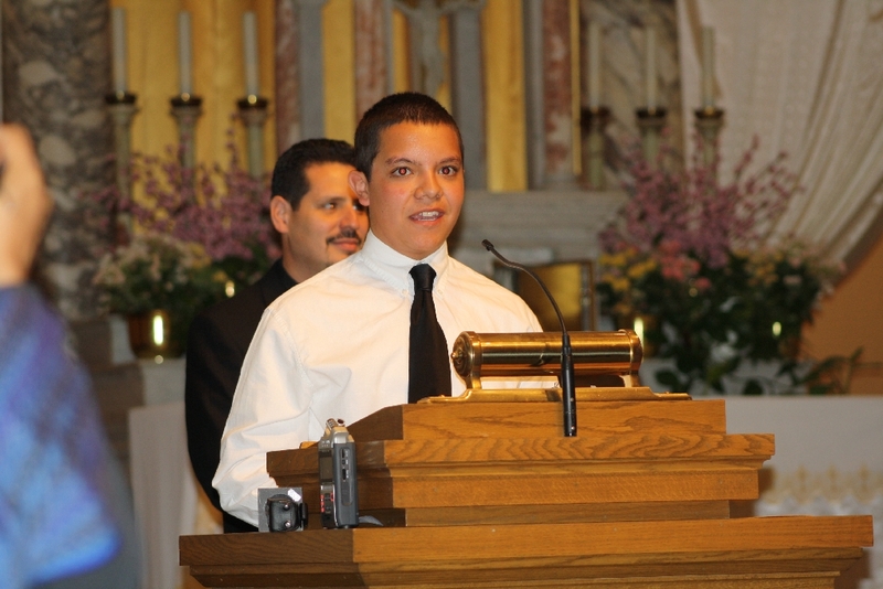 Pedro Arturo speaks at the Interfaith Prayer Service, Immaculate Conception Catholic Church.JPG