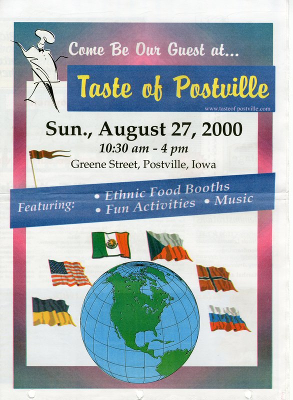 Taste of Postville newspaper 2000-08-27 page 1.jpg