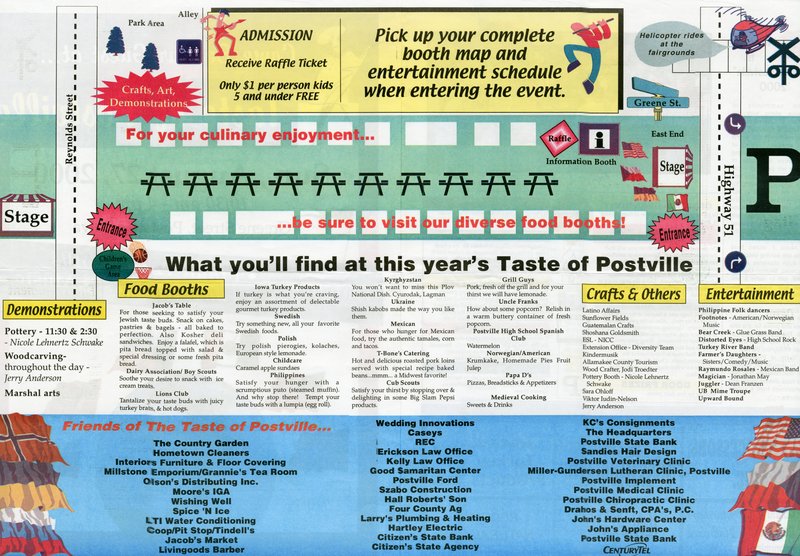 Taste of Postville newspaper 2000-08-27 page 2 & 3.jpg