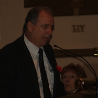 Erik Camayd-Freixas speaks at the Interfaith Prayer Service, Immaculate Conception Catholic Church.JPG